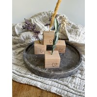 Flowergram Minivase Blumenwiese Holzwürfel Deko Eichenholz Lidatorp Trockenblumen Scandi von holzkerlundco