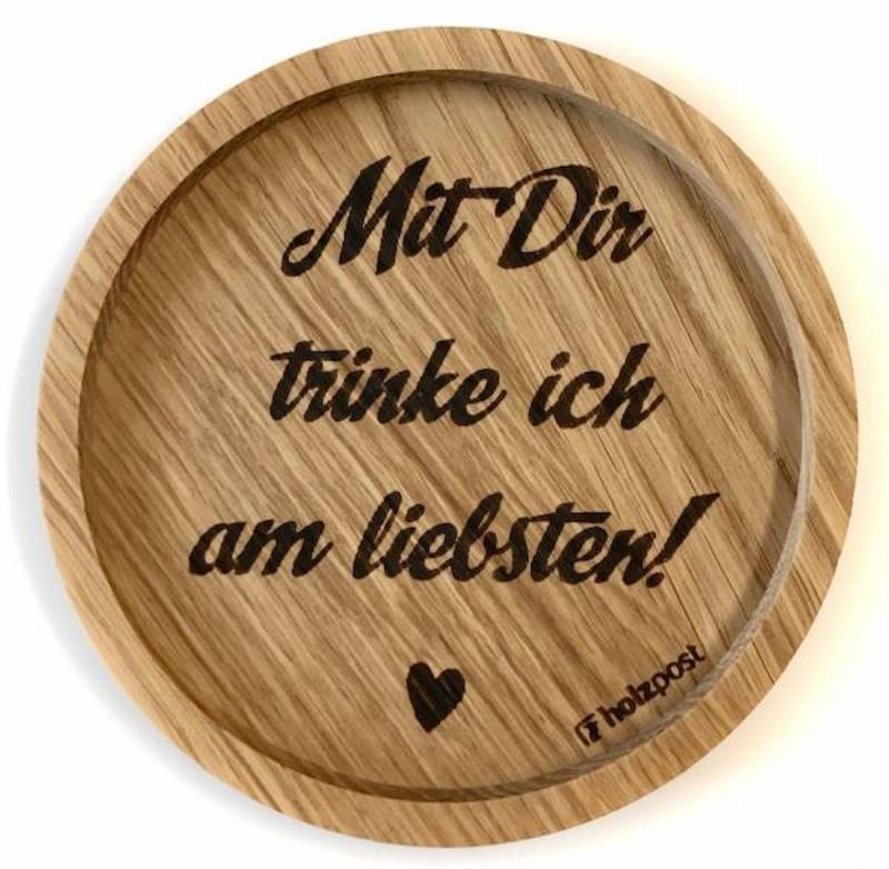 holzpost GmbH Getränkeuntersetzer Holzuntersetzer "Am liebsten" von holzpost GmbH