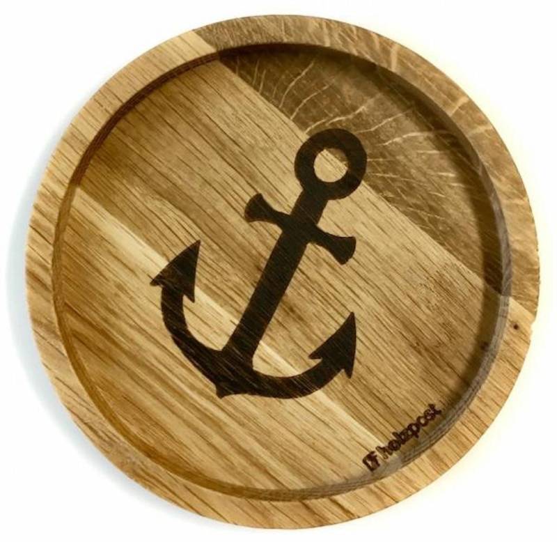 holzpost GmbH Getränkeuntersetzer Holzuntersetzer "Anker" von holzpost GmbH