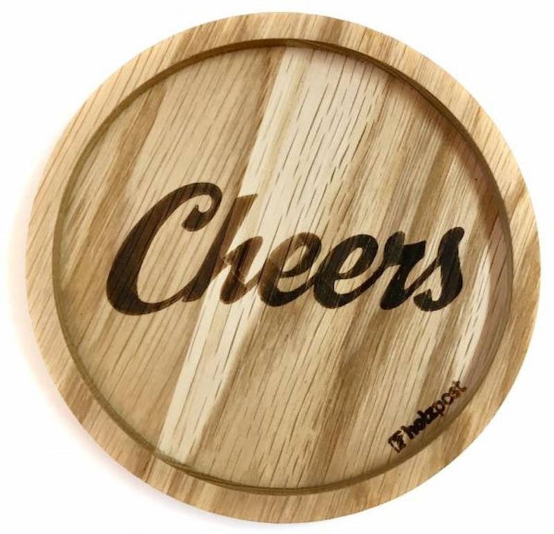 holzpost GmbH Getränkeuntersetzer Holzuntersetzer "Cheers" von holzpost GmbH