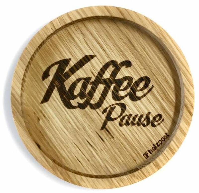 holzpost GmbH Getränkeuntersetzer Holzuntersetzer "KaffeePause" von holzpost GmbH