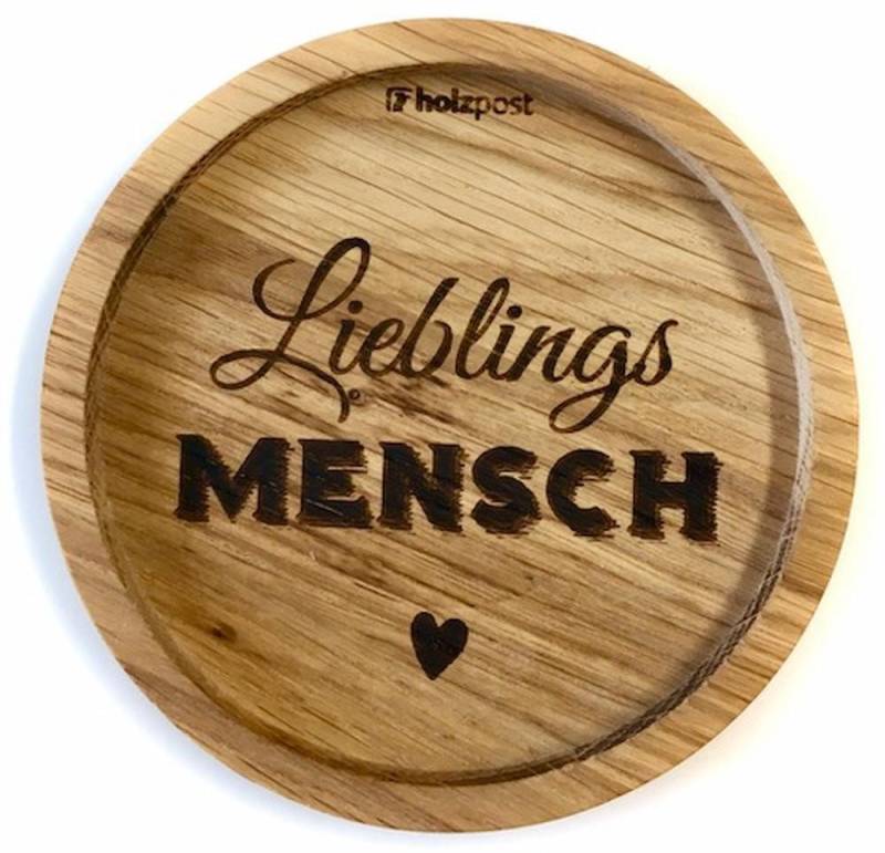 holzpost GmbH Getränkeuntersetzer Holzuntersetzer "Lieblings Mensch" von holzpost GmbH
