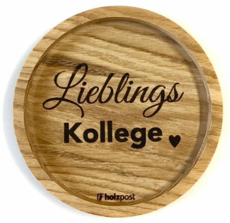 holzpost GmbH Getränkeuntersetzer Holzuntersetzer "LieblingsKollege" von holzpost GmbH