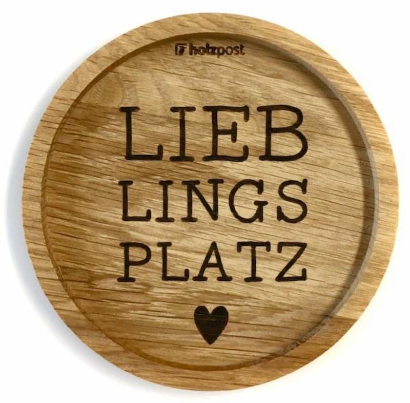 holzpost GmbH Getränkeuntersetzer Holzuntersetzer "Lieblingsplatz" von holzpost GmbH