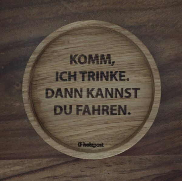 holzpost Untersetzer aus massiver EICHE von holzpost