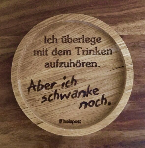 holzpost Untersetzer aus massiver EICHE von holzpost