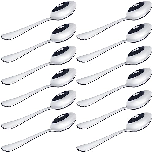 homEdge Espressolöffel aus Edelstahl, 12,7 cm, Mini-Kaffeelöffel für Demitasse, Dessert, Tee, 12 Stück von homEdge