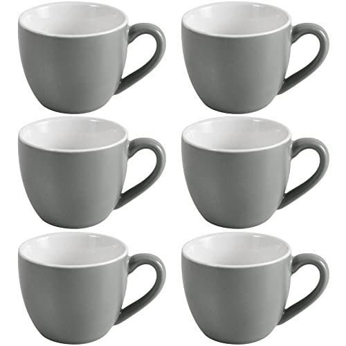 homEdge Mini Pro Espressotasse, 90 ml, kleine Kaffeetassen, Demitasse für Espresso, Tee, 6 Stück, Dunkelgrau homEdge Mini Pro Espressotasse, 90 ml, kleine Kaffeetassen, Demitasse für Espresso, Tee, 6 Stück, Dunkelgrau von homEdge