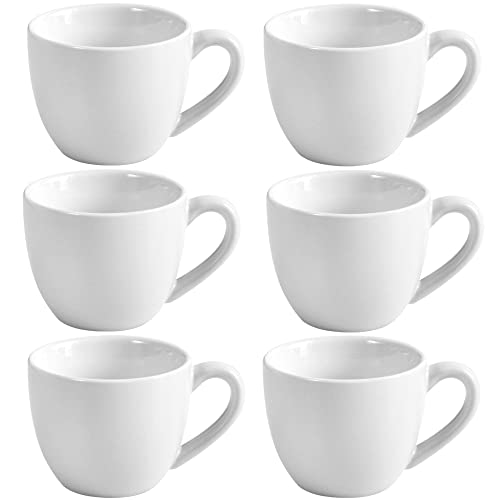 homEdge Prozellan Espressotasse, 90 ml Demitasse für Espresso, Tee, Weiß von homEdge