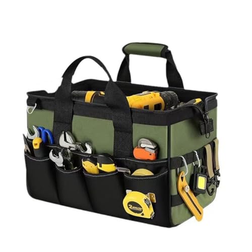 Homdat Profi-Werkzeugtasche – Robuste Werkzeugaufbewahrung für Elektriker, Mechaniker & Handwerker | Weiche Griffe, Reißverschluss & Tragegurt | Ideal Geschenk für Männer & Heimwerker von homdat