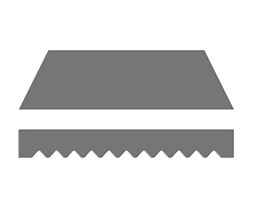 home Trends Markisenstoff 4m Markise mit Volant 4 x 3 m Markisenbespannung ersatzstoff 387 x 300cm Balkon Markise wasserabweisend & Sonnenschutz Ersatz Markisentuch P1024 - Grau von home Trends