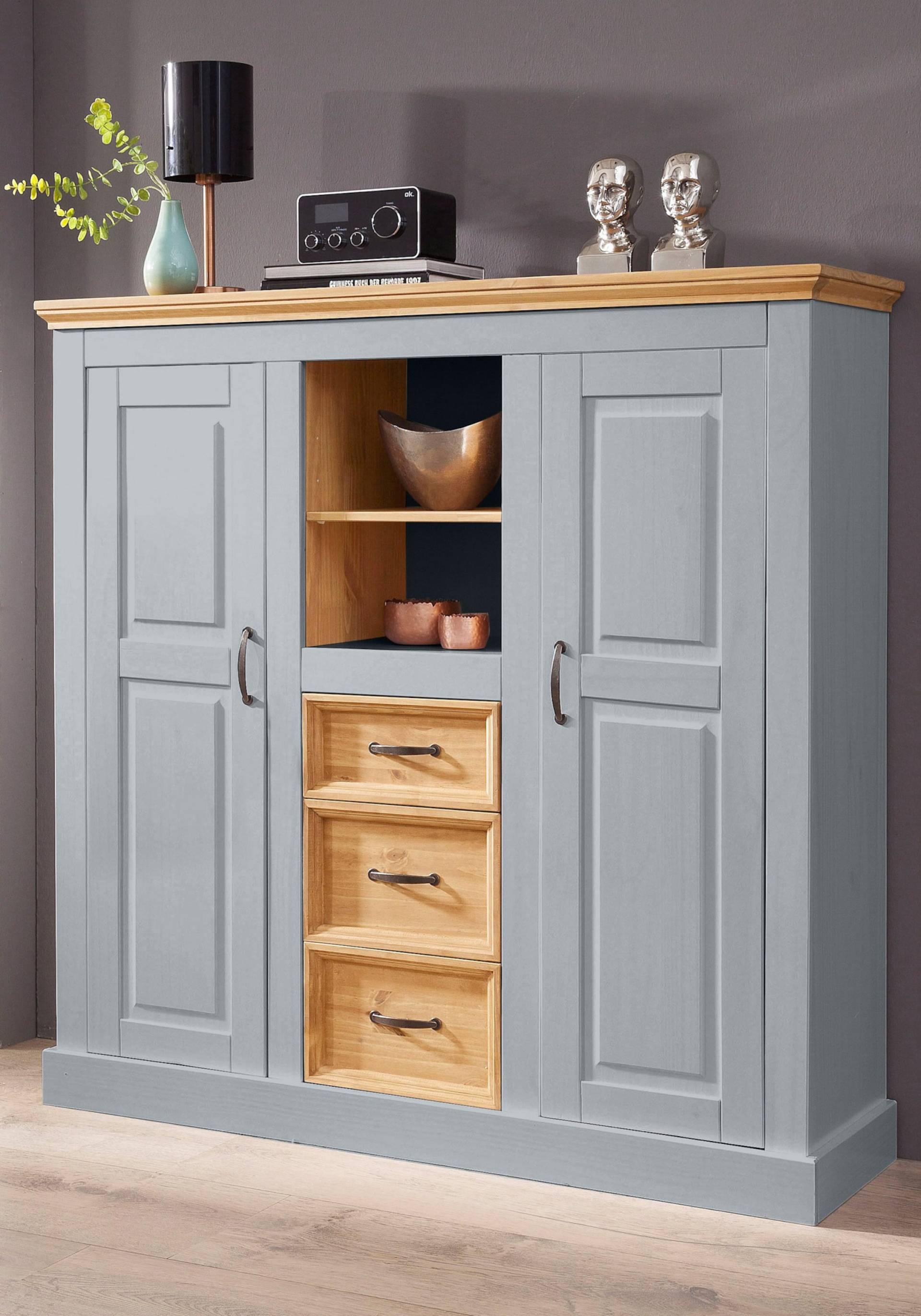 Highboard in grau/gebeizt von Home affaire von home affaire