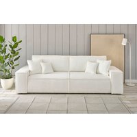 OTTO home 3-Sitzer "FINNLEY, Schlafsofa 257 cm, Couch mit Schlaffunktion & Bettkasten" verfügbar in den Stoffqualitäten Bouclé, Struktur fein und Mega Cord von Otto Home