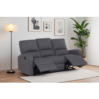 Home affaire 3-Sitzer "TOURNAY manuelle Relaxfunktion, Liegefunktion (105-135), Webstoff", Reclinerfunktion in 2 Sitzen (links u. rechts) von home affaire