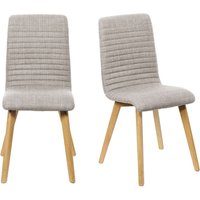Home affaire 4-Fußstuhl "Arosa Esszimmerstuhl, Polsterstuhl, Küchenstuhl, Speisestuhl, Essstuhl", (Set), 2 St., Chenille, 2er-Set, Beine aus Massivholz Eiche oder Buche, mit gestepptem Stoff von home affaire