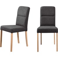 Home affaire 4-Fußstuhl "Nina Küchenstuhl, Polsterstuhl", (Set), 2 St., Microfaser, Gestell Buche Massivholz lackiert von home affaire