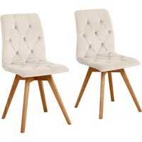 andas 4-Fußstuhl "Rania", (Set), 4 St., Samtoptik, Im 2er/4er/6er-Set von Andas