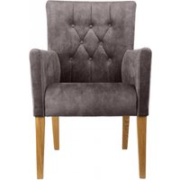 Home affaire Armlehnstuhl "Cortega Esszimmerstuhl mit Knopfheftung" () 1 Stk.Beingestell Massivholz, bequem gepolstert Home affaire Armlehnstuhl "Cortega Esszimmerstuhl mit Knopfheftung" () 1 Stk.Beingestell Massivholz, bequem gepolstert von home affaire