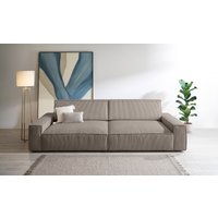 Home affaire Big-Sofa "NEU: SHERWOOD XXL, Big-Sofa (316cm), extra tiefe Sitzfläche 95 cm", bequemer Sitzkomfort, Cord u. Leinenoptik, Kedernaht von home affaire