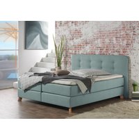 Home affaire Boxspringbett "Cecina", in 5 Breiten, 3 Ausführungen, 2 Härtegrade, Knopfheftung, Topper von home affaire