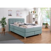 Home affaire Boxspringbett "Fargo", inkl. Topper, in 3 Matratzenarten, in Samt- oder Strukturstoff von home affaire