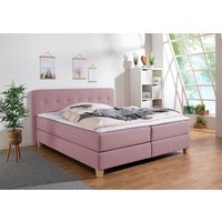 Home affaire Boxspringbett "Fargo", in Überlänge 220 cm, mit Topper, 3 Ausführungen, 4, Breiten von home affaire