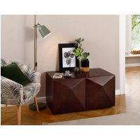 Home affaire Couchtisch "Diamond" aus massivem Mangoholz mit 3D-Optik auf den Außenseiten, Breite 90 cm Home affaire Couchtisch "Diamond" aus massivem Mangoholz mit 3D-Optik auf den Außenseiten, Breite 90 cm von home affaire