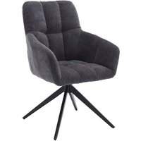 Home affaire Drehstuhl "Nizza", (Set), 2 St., Boucle, Hochwertiger Stoff und robuster Metallfuß von home affaire