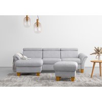 Home affaire Ecksofa "Lindgren L-Form", wahlweise mit Bett mit klappbaren Rollen, Kasten und Kopfverstellung von home affaire