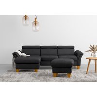 Home affaire Ecksofa "Lindgren L-Form", wahlweise mit Bett mit klappbaren Rollen, Kasten und Kopfverstellung von home affaire