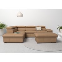 Home affaire Ecksofa "Alberto L-Form", mit Kopfteilverstellung, wahlweise mit Bettfunktion von home affaire