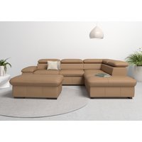 Home affaire Ecksofa "Alberto L-Form", mit Kopfteilverstellung, wahlweise mit Bettfunktion von home affaire