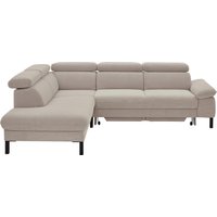 Home affaire Ecksofa "Arnayon mit Querschläfer-Bettfunktion, Schlafsofa, großer Bettkasten", manuelle Kopfteilverstellung, Tonnentaschen-Federkern, Feincord L-Form von home affaire