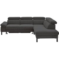 Home affaire Ecksofa "Arnayon mit Querschläfer-Bettfunktion, Schlafsofa, großer Bettkasten", manuelle Kopfteilverstellung, Tonnentaschen-Federkern, Feincord L-Form von home affaire
