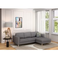 Home affaire Ecksofa "Booster Couch wahlweise mit Schlaffunktion und Bettkasten-auch in Cord", Recamiere beidseitig montierbar, Sofa in L-Form, 232 cm von home affaire