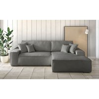 andas Ecksofa "Finnley Schlafsofa 267 cm in Bouclé u. Struktur fein, L-Form," von Andas