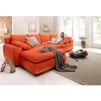 Home affaire Ecksofa Cara Mia L-Form, wahlweise mit Bettfunktion und Bettkasten, Massivholzfüße von home affaire