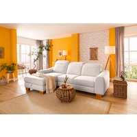 Home affaire Ecksofa "Dundee L-Form", wahlweise mit Kopfteilverstellung und zusätzlich mit Bettfunktion von home affaire