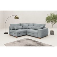 Mr. Couch Ecksofa "Helena L-Form, bis 140 kg belastbar", mit Taschenfederkern, wahlweise mit Bettfunktion von Mr. Couch