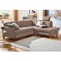 Home affaire Ecksofa "Earl L-Form", wahlweise auch mit Bettfunktion oder Bettfunktion mit Bettkasten von home affaire