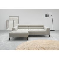 Home affaire Ecksofa "Ecksofa Claya, L-Form, Kopfteilverstellung, Breite 223 cm" Moderne Steppung, weicher Polsteraufbau & saugroboterfreundliche Höhe Home affaire Ecksofa "Ecksofa Claya, L-Form, Kopfteilverstellung, Breite 223 cm" Moderne Steppung, weicher Polsteraufbau & saugroboterfreundliche Höhe von home affaire