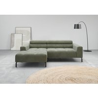 Home affaire Ecksofa "Ecksofa Claya, L-Form, Kopfteilverstellung, Breite 223 cm" Moderne Steppung, weicher Polsteraufbau & saugroboterfreundliche Höhe von home affaire