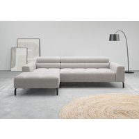 Home affaire Ecksofa "Ecksofa Claya, L-Form, Kopfteilverstellung, Breite 258 cm" Moderne Steppung, weicher Polsteraufbau & saugroboterfreundliche Höhe von home affaire