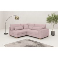 Mr. Couch Ecksofa "Hilla L-Form" Mit Federkern, wahlweise mit Bettfunktion und Taschenfederkern von Mr. Couch