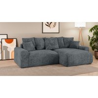 Home affaire Ecksofa "LAKESIDE klein mit Bettfunktion und Bettkasten, B/T/H 235/142/84 cm", L-Form, Recamiere beidseitig montierbar, mit Wellenunterfederung von home affaire