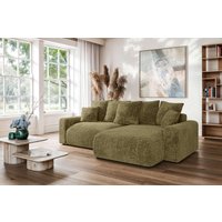 Home affaire Ecksofa "LAKESIDE klein mit Bettfunktion und Bettkasten, B/T/H 235/142/84 cm" L-Form, Recamiere beidseitig montierbar, mit Wellenunterfederung von home affaire