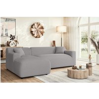 Home affaire Ecksofa "LILLIANA Designsofa, L-Form mit Recamiere rechts/links bestellbar", L-Form mit Wellenunterfederung, Maße B/T/H: 256/160/76 cm von home affaire