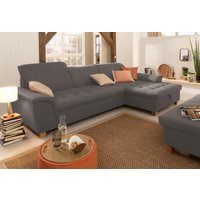 Home affaire Ecksofa "Lyla L-Form", mit Recamiere, wahlweise mit Rückenfunktion und zusätzlich mit Bett von home affaire