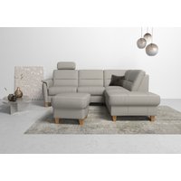 Home affaire Ecksofa "Palmera L-Form", Federkern, wahlweise mit Bettfunktion und mit/ohne Stauraum von home affaire