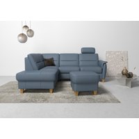 Home affaire Ecksofa "Palmera L-Form", Federkern, wahlweise mit Bettfunktion und mit/ohne Stauraum von home affaire